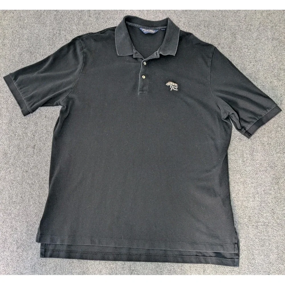 Polo Golf Ralph Lauren Mens XXL Polo Shirt Black Torrey Pines Logo White Pony